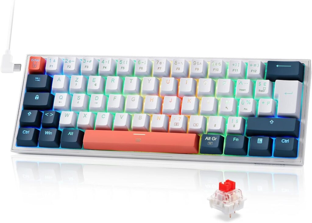 Lancement du clavier mécanique Redragon K617 RGB AZERTY compact pour gamers en France.