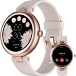 Montre connectée femme ronde : surveillance de la santé et fonctionnalités pour le sport, IP68