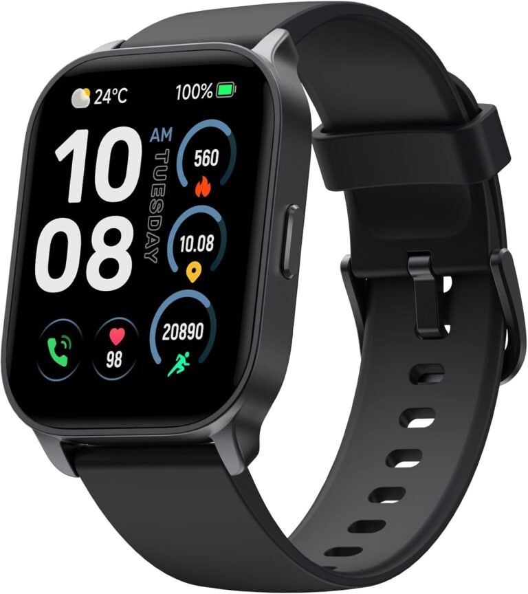 TOOBUR Smart Watch : Pédomètre, moniteur de rythme cardiaque et étanchéité IP68 pour iOS et Android.