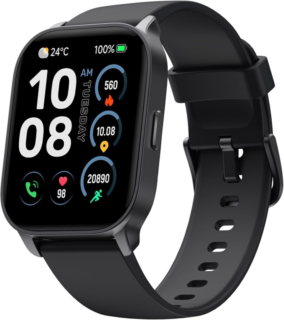TOOBUR Smart Watch : Pédomètre, moniteur de rythme cardiaque et étanchéité IP68 pour iOS et Android.