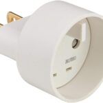 Adaptateur de Voyage DEBFLEX pour Prise Française vers Prise US, 10/16A, Blanc