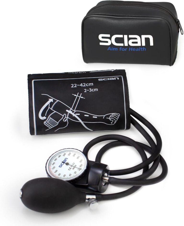 Moniteur de pression artérielle SCIAN sans bras avec armband universel pour soignants et adultes.