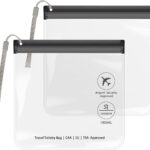 SLIJAR : Ensemble de 2 sacs transparents pour cabine, conformes aux normes TSA.