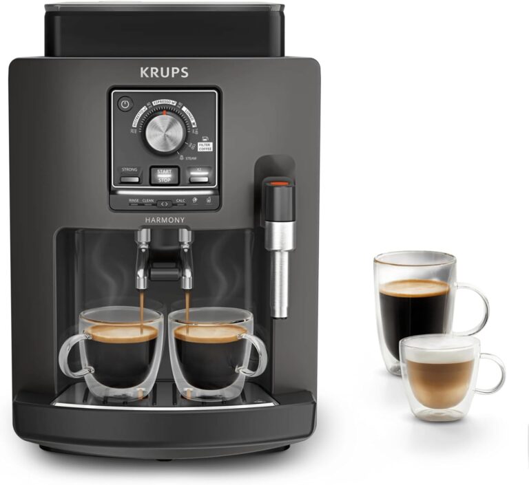 Krups Harmony EA508BE0 : Machine à café automatique avec mousseur à lait et 4 boissons.