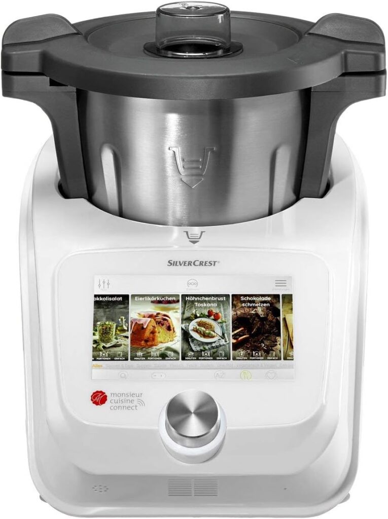Lancement du robot-cuiseur Silvercrest Monsieur Cuisine Connect : caractéristiques et accessoires.