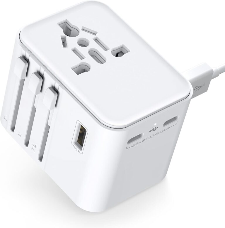Adaptateur de voyage universel avec ports USB : compatible pour 10 pays dont les USA et le Canada