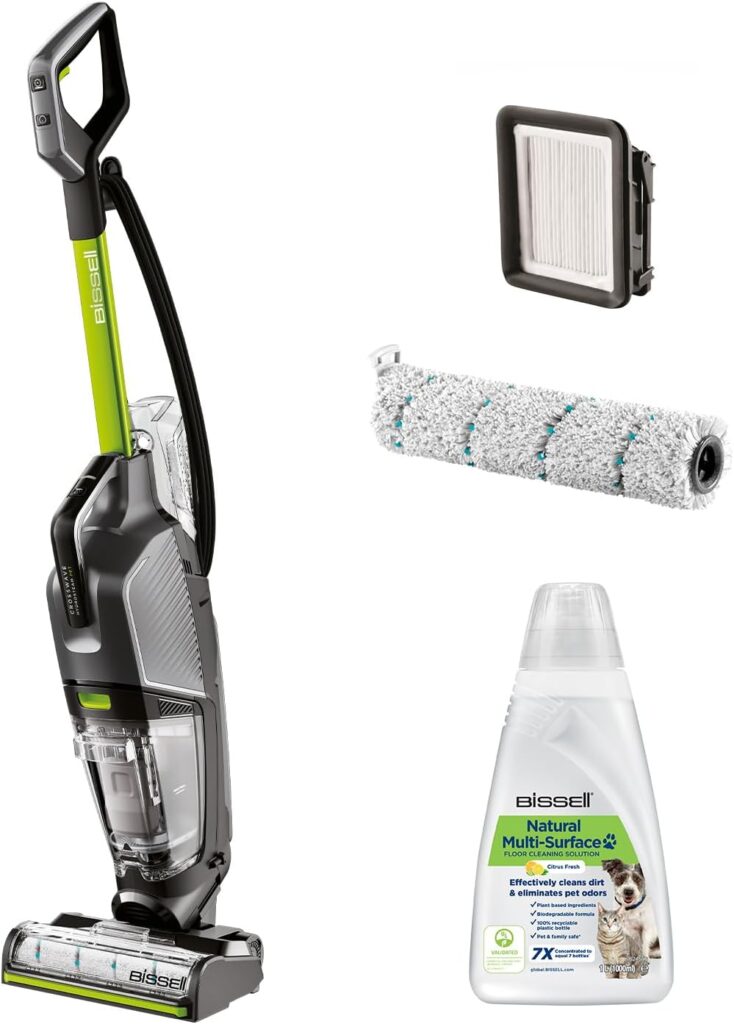 BISSELL CrossWave HydroSteam PET : Aspirateur et nettoyeur multi-surface pour foyers avec animaux