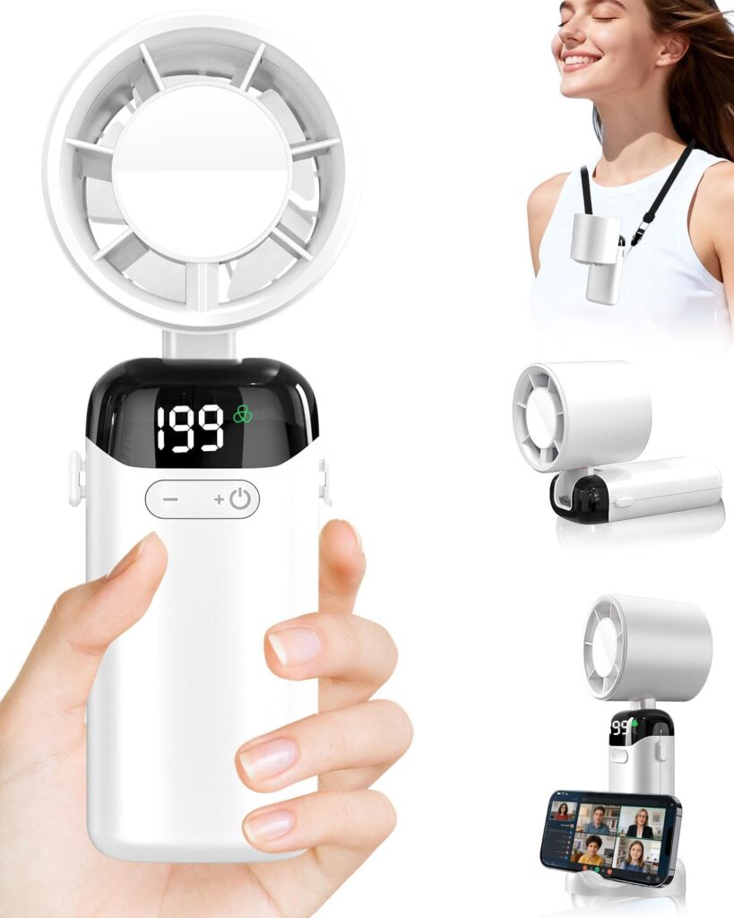 Kouric Portable Turbo Fan : 199 vitesses et autonomie de 10 heures pour un usage extérieur.