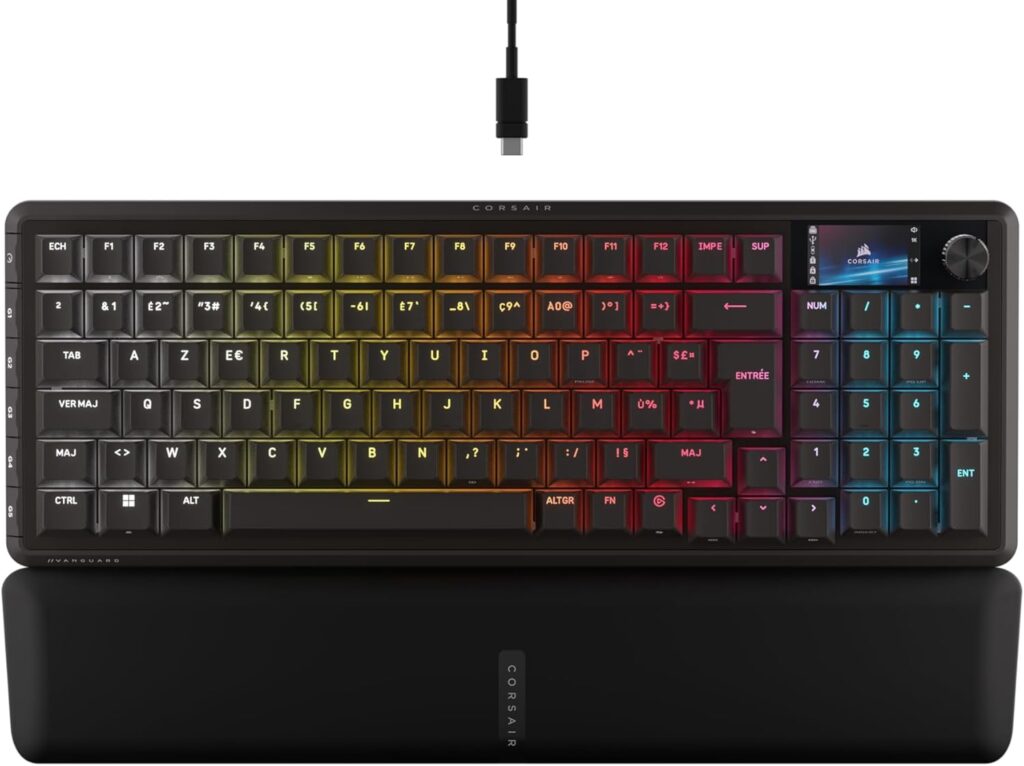 Corsair Vanguard 96 : Clavier mécanique 96% avec commutateurs MLX Plasma et 8000Hz de fréquence de polling