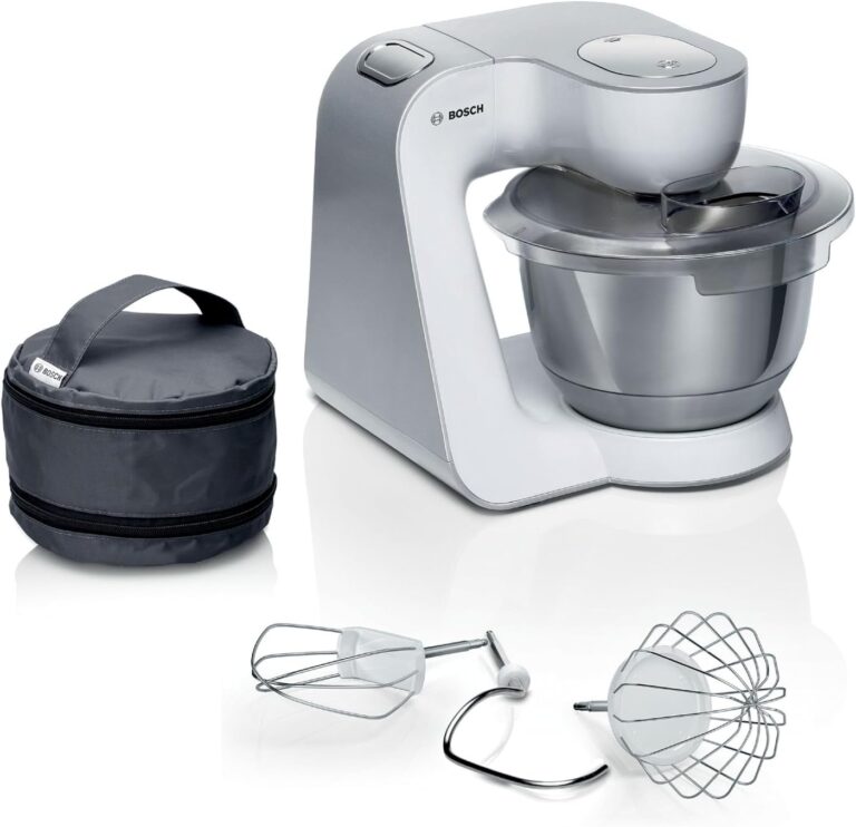 BOSCH MUM58200 : Robot pâtissier de 1000 W avec 7 vitesses et kit d’accessoires en France.