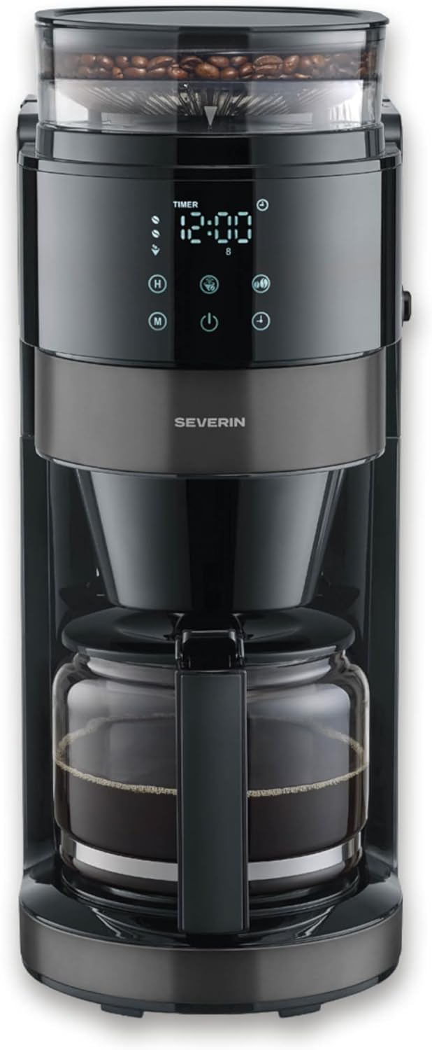 SEVERIN S-Taste AromaOne : cafetière filtre avec moulin intégré pour 10 tasses.