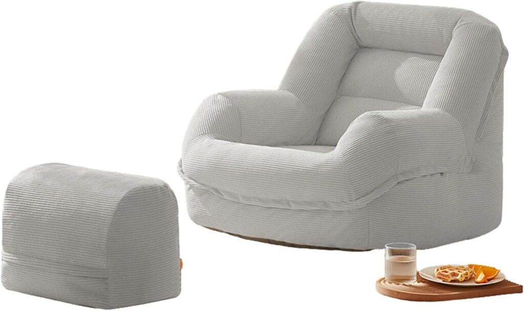 Chaise longue ergonomique avec ottomane : soutien accru pour la relaxation en intérieur