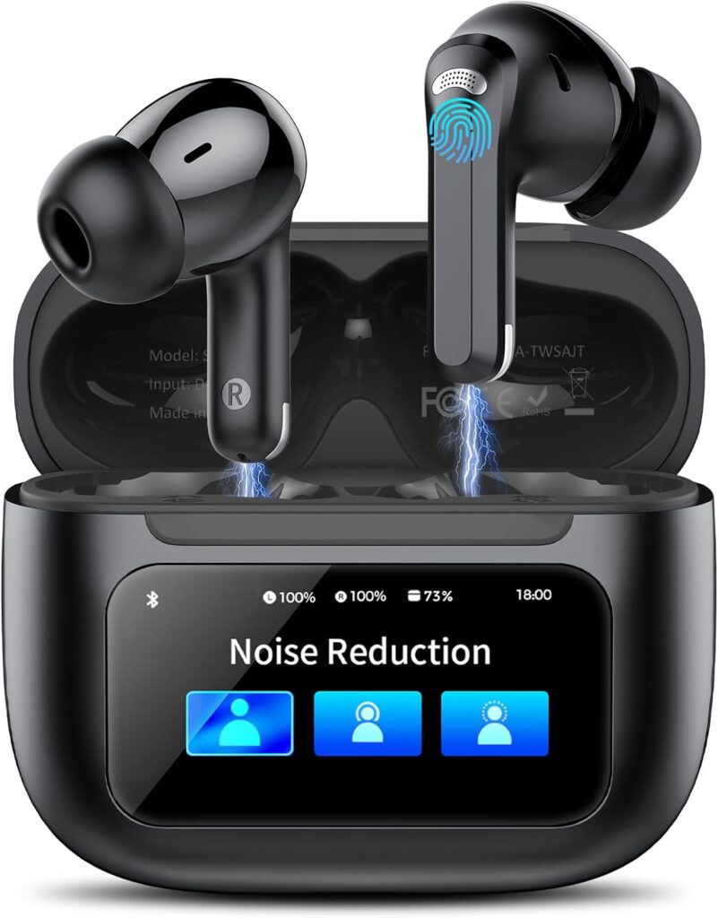 TiMu 2026: Casque Bluetooth 5.4 avec écran tactile LED et résistance à l’eau IPX7