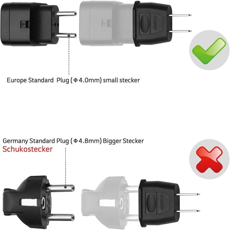 Adaptateur de voyage EU vers US : compatibilité pour l’Espagne, le Japon et le Canada.