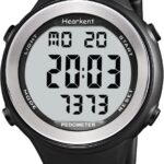 Montre podomètre étanche Hearkent pour seniors, sans Bluetooth ni recharge, 50m étanche.
