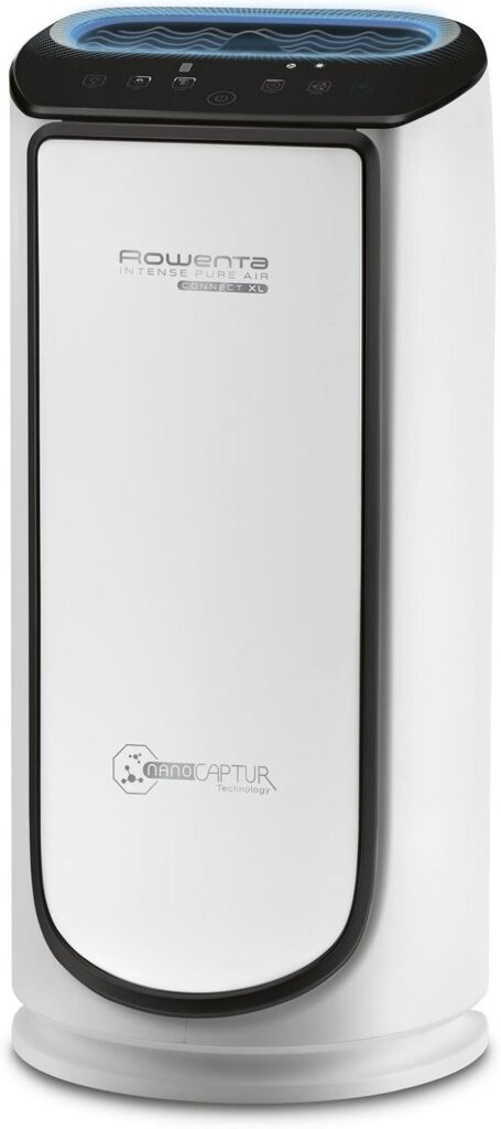 Rowenta présente l’Intense Pure Air Connect XL, purificateur d’air connecté à 4 niveaux de filtration.