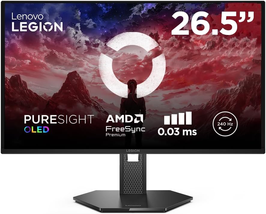 Lenovo présente le moniteur gaming 27Q-10 OLED 26.5″ avec QHD et 240Hz pour une expérience immersive
