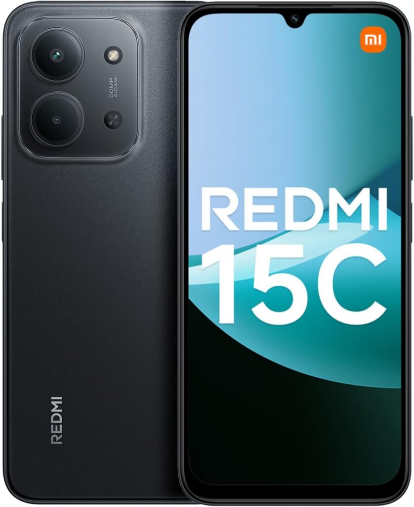 Xiaomi présente le Redmi 15C avec écran 6,9″ et caméra duale 50MP, sans batterie fournie.