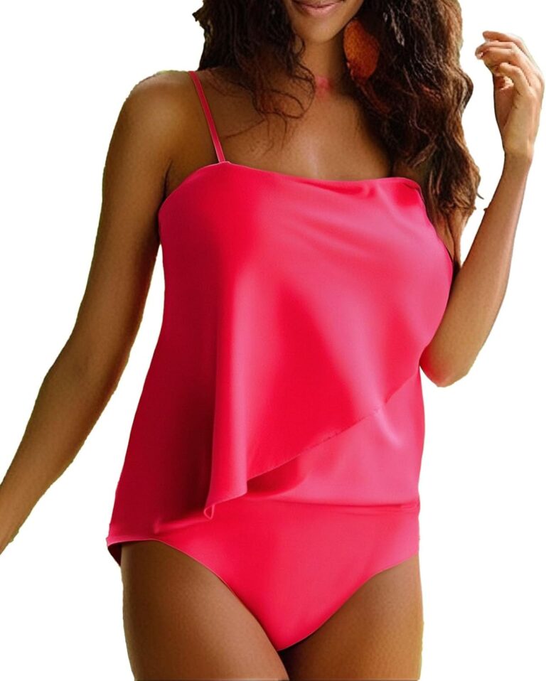 AMDOLE présente un tankini sans bretelles avec soutien-gorge intégré pour la plage.