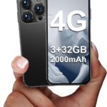 Mini smartphone 4G déverrouillé 3+32 Go, écran HD 3,88″, batterie 2000 mAh, dual SIM.
