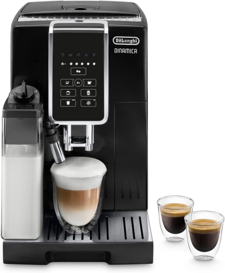 De’Longhi Dinamica ECAM350.50.B : une machine à café avec écran tactile et réservoir de 1,8L