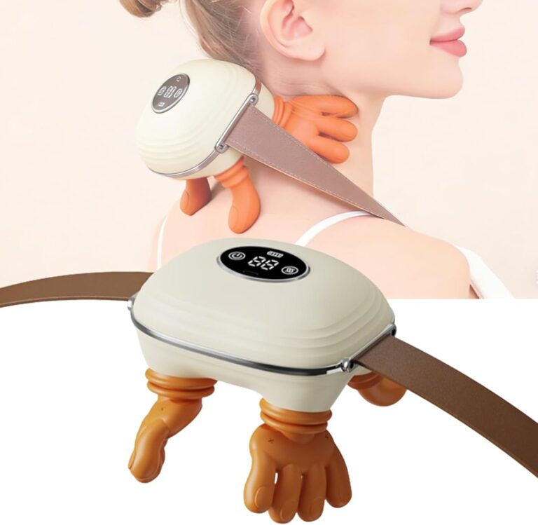 Nouveau masseur 4D avec chaleur et intensité réglable pour soulager les douleurs cervicales.