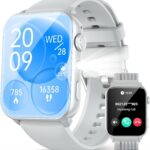 IOWODO Women’s Smart Watch avec 100 modes de sport et assistant vocal, compatible Android/iOS