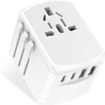 Adaptateur de voyage universel 5 en 1 : compatible avec USA, UK, France, Australie et Japon