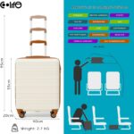 COOLIFE : Valise cabine 55 x 40 x 20 cm pour Easyjet avec coque dure et roues pivotantes.