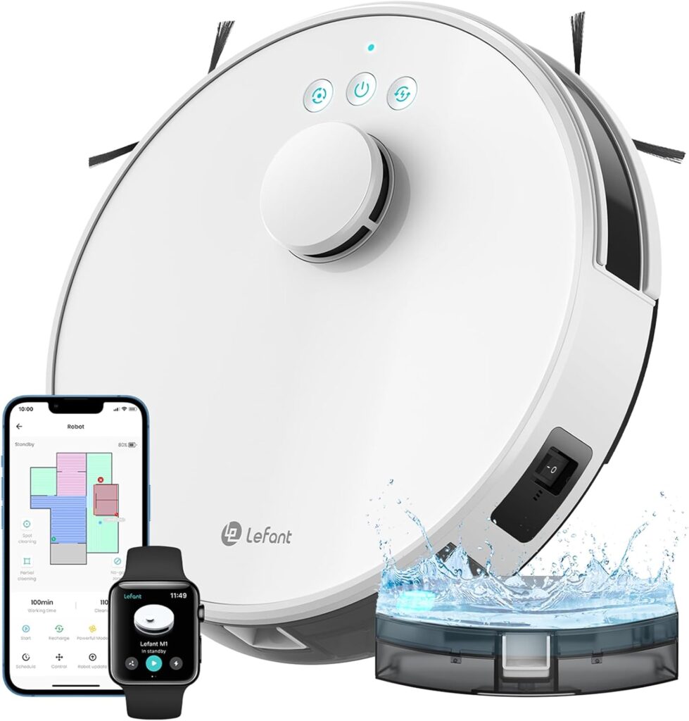 Lefant M1 : Aspirateur robot LiDAR avec contrôle via Alexa et gestion des zones virtuelles.