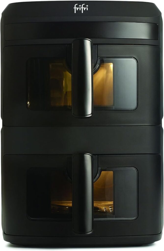Frifri Airfryer Duo Slim 13L : technologie Cyclonic Airflow et 12 programmes automatiques disponibles.