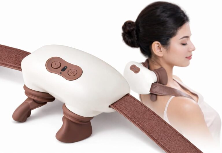 Nouveau masseur électrique cervical et dorsal avec chaleur et intensité réglable.