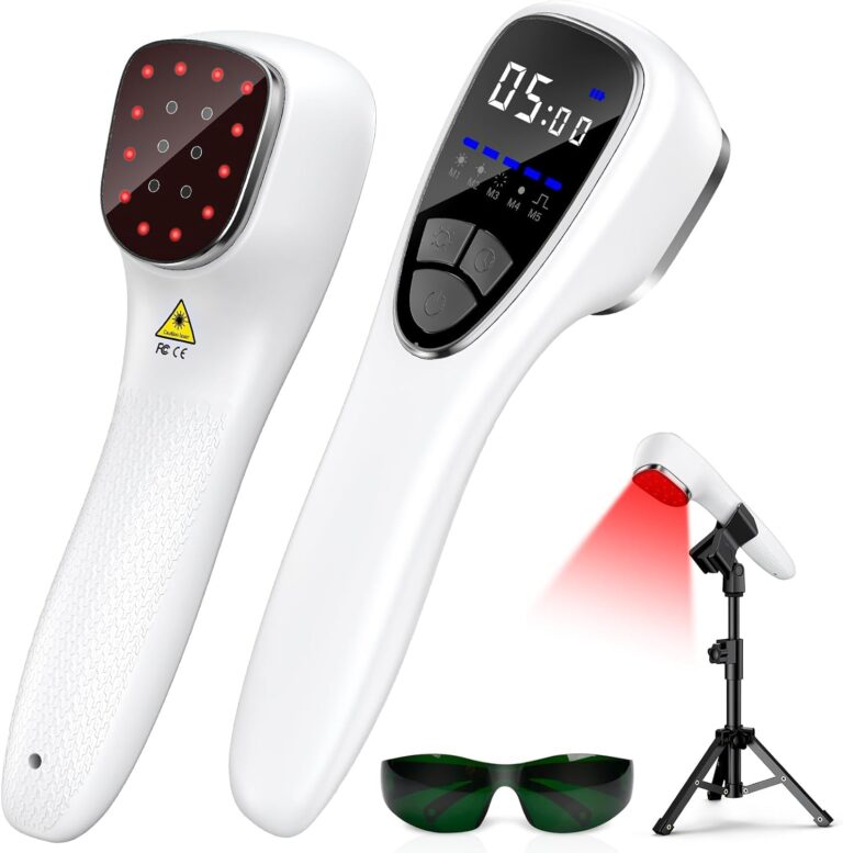 Appareil de lumière rouge 650nm et 808nm pour relaxation musculaire, portable et sans fil.