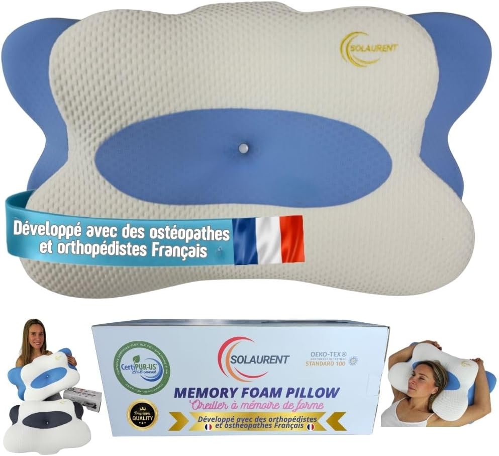 MorphéaLux présente un coussin cervical ergonomique pour soulager les douleurs au cou.