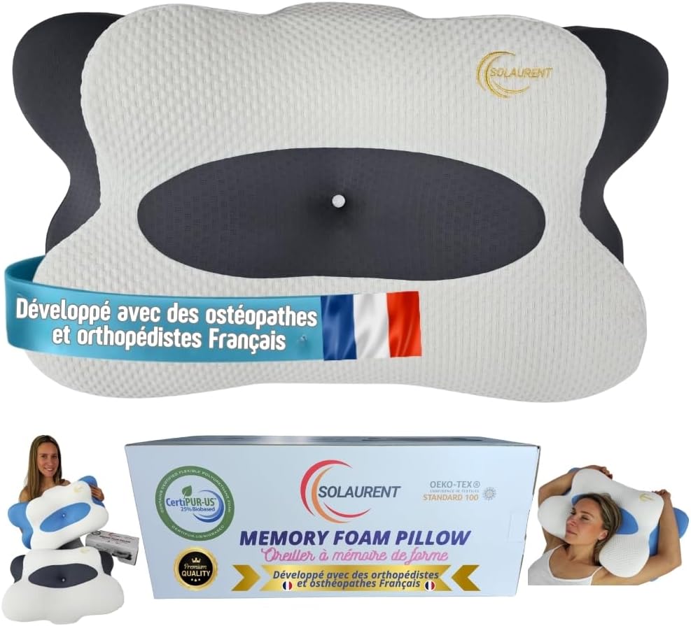 MorphéaLux présente un coussin cervical ergonomique pour soulager la douleur au cou.