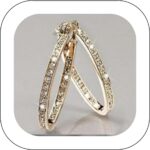Boucles d’oreilles en argent 925 pour femmes : bijoux hypoallergéniques en forme de diamant.