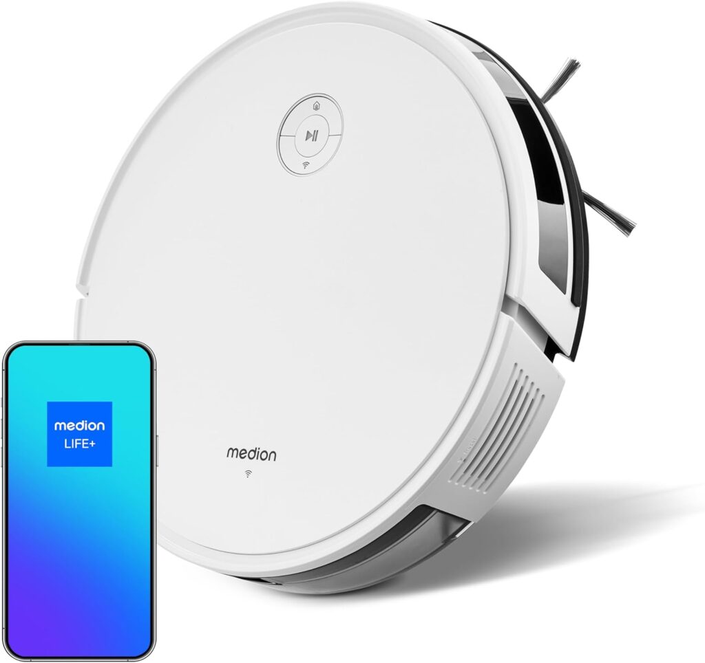 MEDION S35 : Aspirateur robot avec navigation gyroscopique et détection de tapis