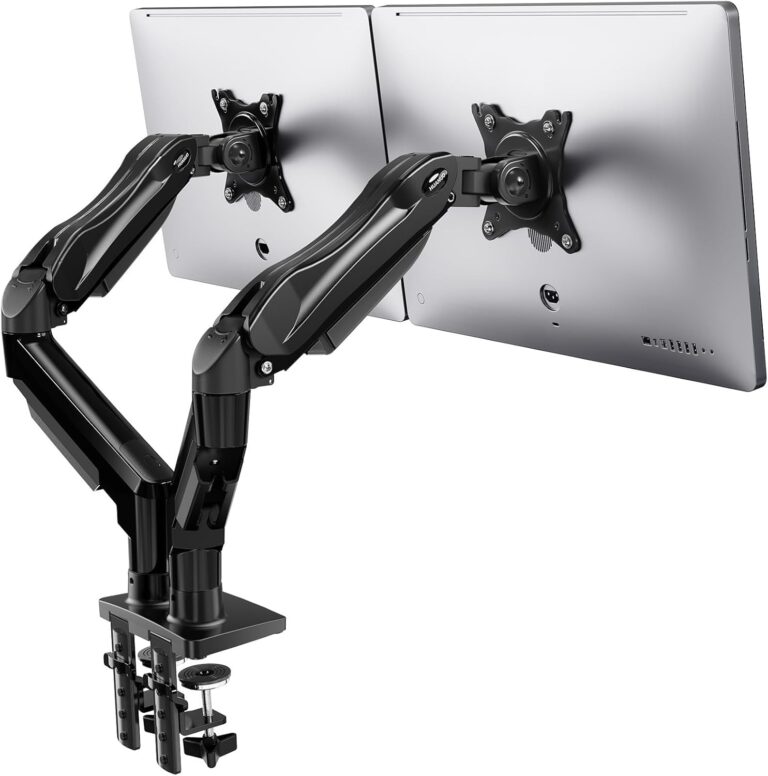 Huanuo présente un support de moniteur pour écrans doubles de 13 à 32 pouces, compatible VESA.