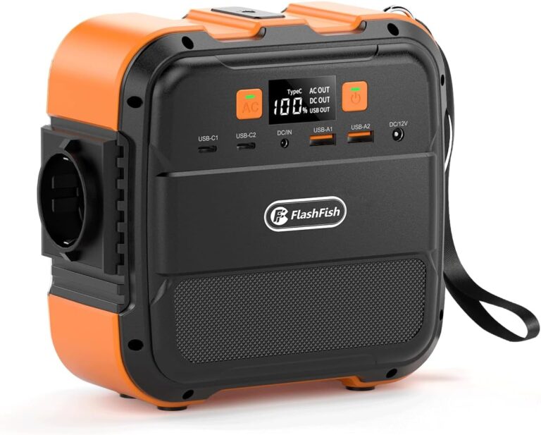 FlashFish présente un générateur électrique portable de 98Wh adapté au camping et aux voyages.