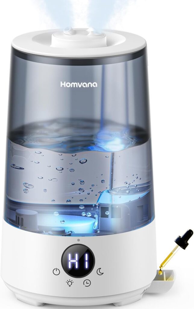 Homvana Baby Air Humidifier : 3.6 L, modes d’humidité multiples, silencieux à 16dB
