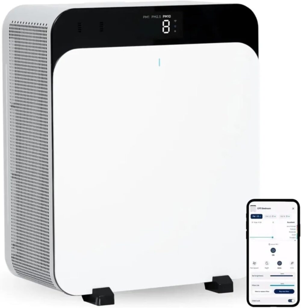 Purificateur d’air BLUEAIR Classic Pro CP7i pour espaces jusqu’à 131 m², efficace contre les allergènes animaux et virus