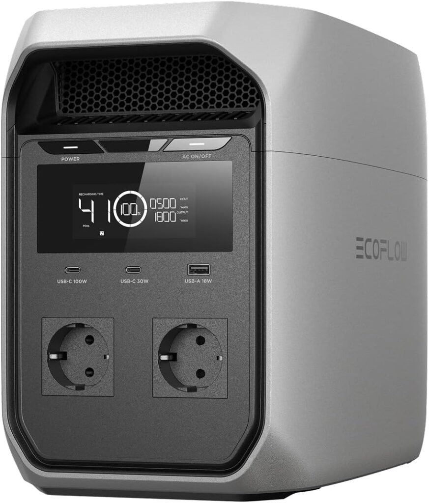 ECOFLOW DELTA 3 Classic : station d’énergie portable de 1024 Wh pour camping et urgence