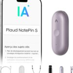 Plaud NotePin S : Enregistreur vocal numérique avec transcription IA pour réunions et interviews.