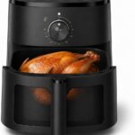 SIMPLU Air Fryer 5L : Friteuse sans huile, 1300W, 10 menus guidés, silencieuse, compacte.