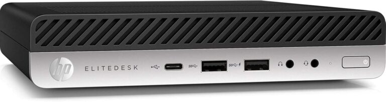 HP EliteDesk 800 G3 Mini : PC de bureau reconditionné avec Core i5, 16 Go RAM, SSD 240 Go.