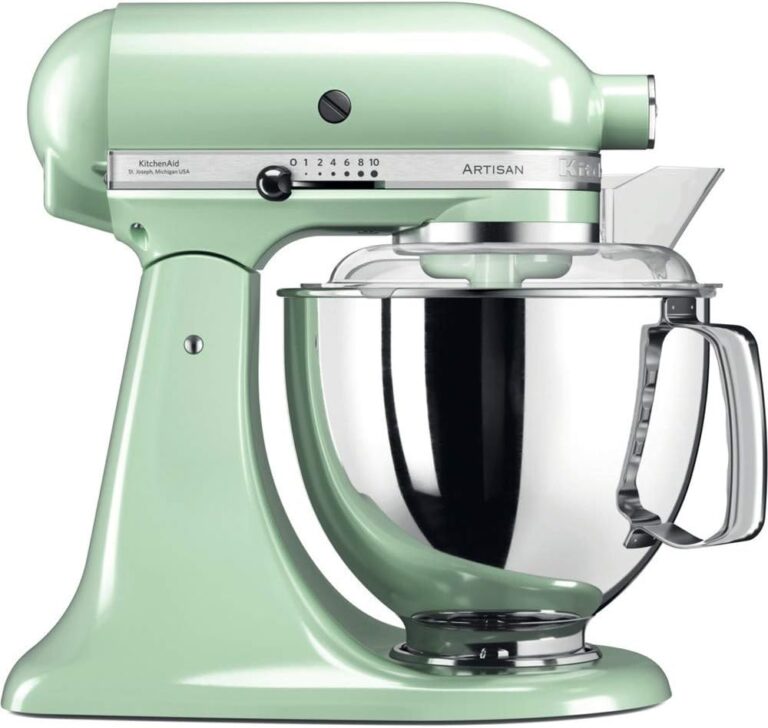 KitchenAid Artisan : Mixeur pâtissier avec accessoires et deux bols en acier inoxydable.