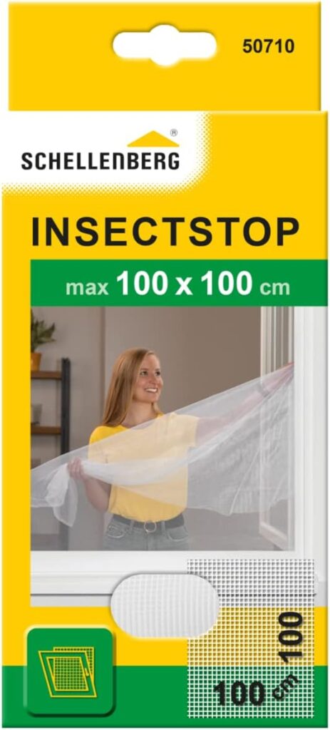 Schellenberg présente un filet anti-insectes de 100 x 100 cm, adaptable pour fenêtres.