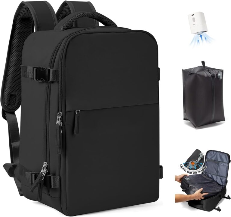 SZLX Travel Backpack: Dimensions 40x30x20, compatible Ryanair et Wizz Air, étanche et avec pompe.