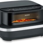 SEVERIN présente une friteuse à air sans huile avec programme spécial pizza et panier de 4 L.