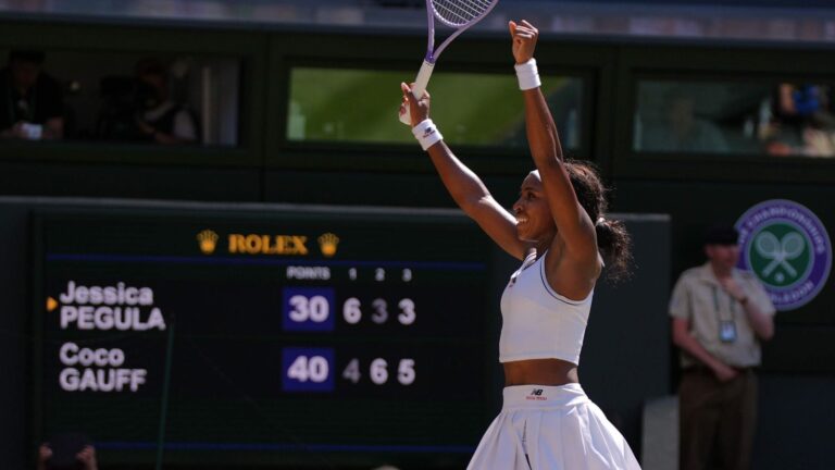 Coco Gauff atteint sa première demi-finale à Wimbledon, Jannik Sinner domine en quart.